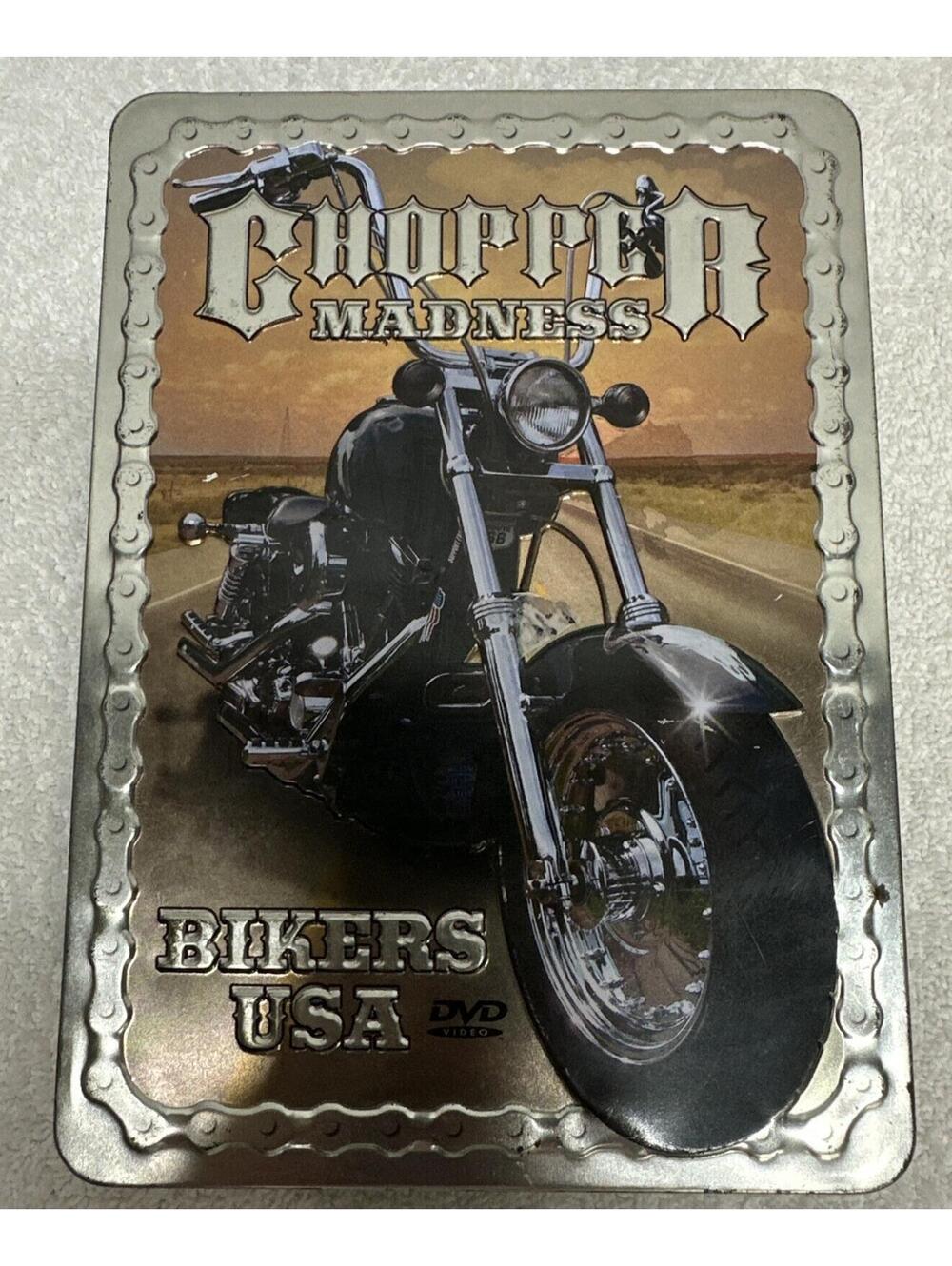 CHOPPER MADNESS BIKERS Collectors Tin Edition USA 3 Disc DVD Set Motorcycles